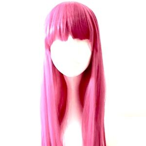 ❤️3/$25 Sale!❤️ Spirit Halloween store Hot Pink long straight Wig.